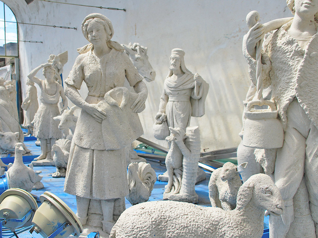 Le statue della quarta piattaforma del Presepe Sommerso